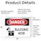 Signmission Sulfuric Acid Danger Sign, Vinyl Decal, 7in W x 5in L, 2PK OS-2PACK-DS-D-57-L-2044 - alternate 4
